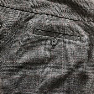 LOFT Subtle Plaid Dress Pant Curvy Boot 6 petite